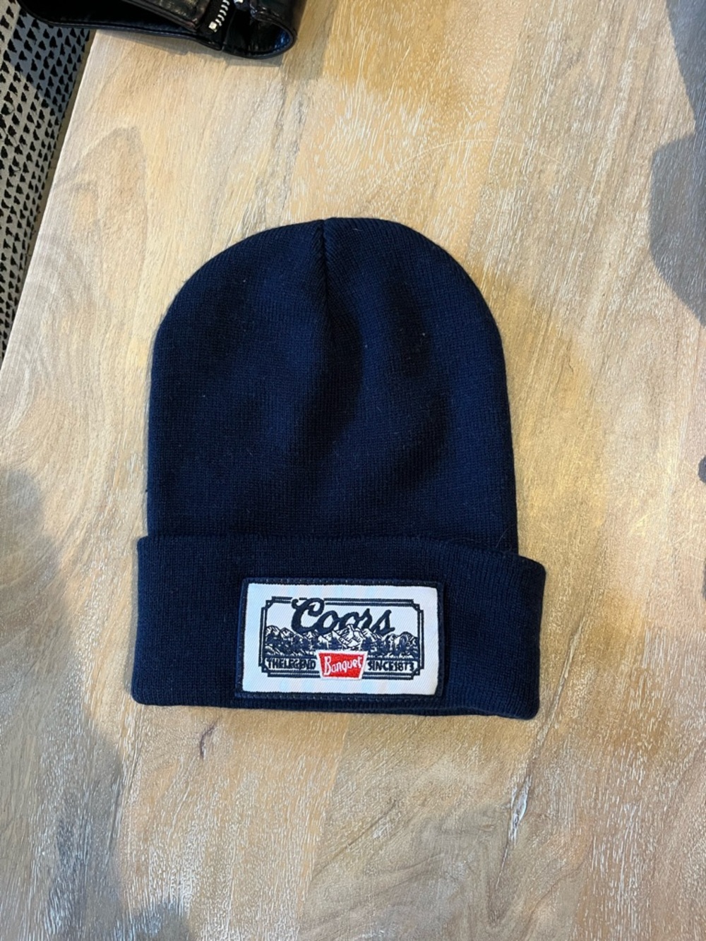 Coors Banquet Navy Knit Beanie - Men's Winter Hat